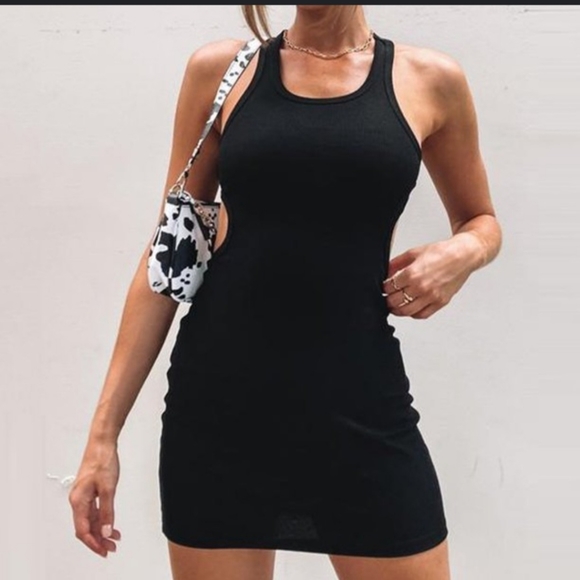 wild fable Dresses & Skirts - Black Jersey Knit Sleeveless Bodycon Mini Dress size S